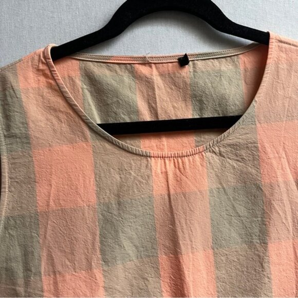 Oska Helmer Cotton Woven Check Dress Sz L/ XL - Picture 6 of 12